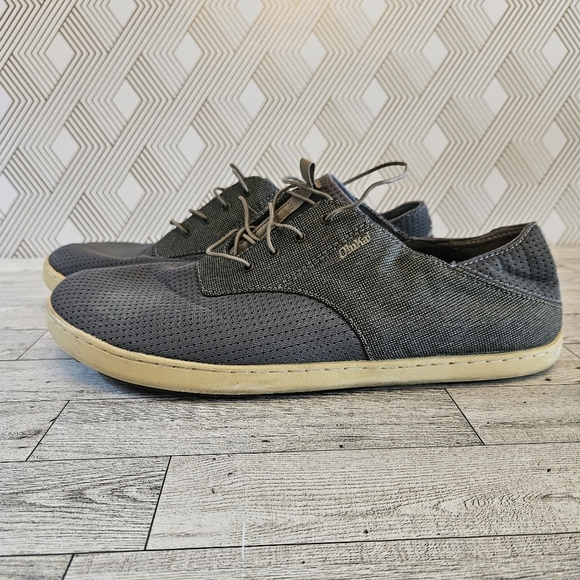 Olukai Nohea Moku Mens Size 12 Charcoal/Clay Textile Slip On Boat Shoes - Picture 4 of 8